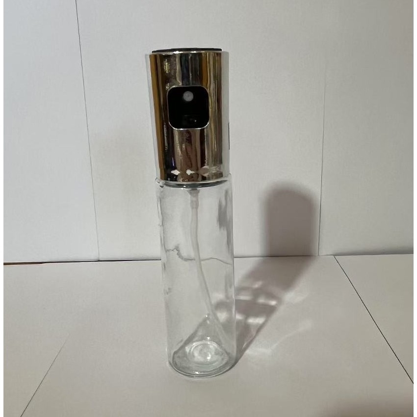 Pulverizator Ulei, Otet, , din Sticla, 100 ml, Reincarcabil, 18.3 x 4.3 cm, Capac Lucios, Argintiu - imagine 2
