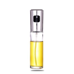 Pulverizator Ulei, Otet, , din Sticla, 100 ml, Reincarcabil, 18.3 x 4.3 cm, Capac Lucios, Argintiu