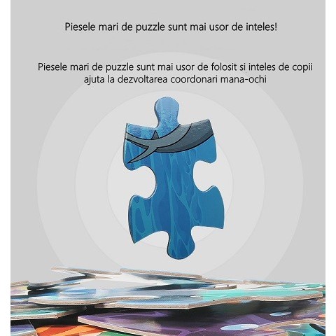 Puzzle pentru copii, jungla cu animale, 48 de piese - imagine 4