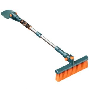 Racleta Auto pentru Zapada cu Doua Capete, , Dezapezire Masina, cu Maner Lung, Ergonomica, Detasabila, pentru Geamuri si Caroserie, Usor de Utilizat, 48 cm- 78 cm, Verde Inchis