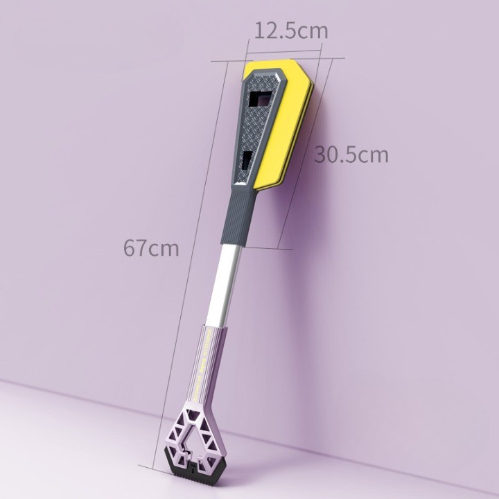 Racleta Auto pentru Zapada cu Doua Capete, , Universala, Deszapezire Masina, cu Maner Lung, Ergonomica, Detasabila, pentru Geamuri si Caroserie, Usor de Utilizat, 67x12.5 cm, Mov - imagine 3