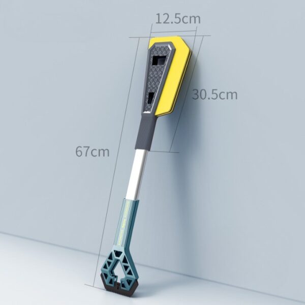 Racleta Auto pentru Zapada cu Doua Capete, , Universala, Deszapezire Masina, cu Maner Lung, Ergonomica, Detasabila, pentru Geamuri si Caroserie, Usor de Utilizat, 67x12.5 cm, Albastru - imagine 3