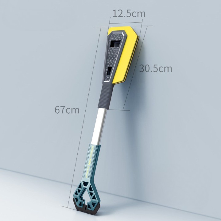 Racleta Auto pentru Zapada cu Doua Capete, , Universala, Deszapezire Masina, cu Maner Lung, Ergonomica, Detasabila, pentru Geamuri si Caroserie, Usor de Utilizat, 67x12.5 cm, Albastru - imagine 3
