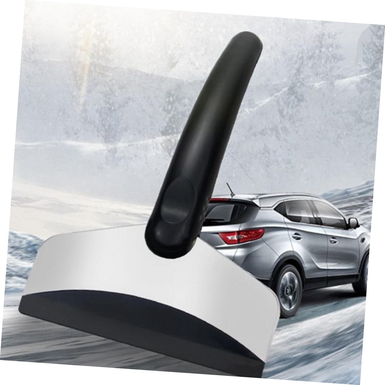 Racleta pentru Masina, Flippy, pentru Deszapezire, din ABS si Otel Inoxidabil, 17 x 11 cm, Negru - imagine 2