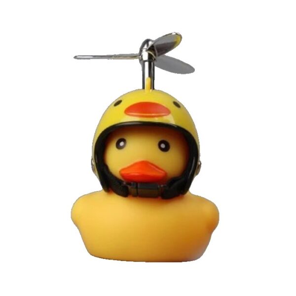 Ratusca Decorativa, , pentru Bicicleta, Motocicleta, Masina, cu Sistem de Prindere, Lumini, 7.5 x 9 cm, cu Casca, Galben