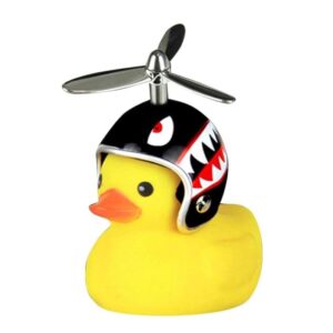 Ratusca Decorativa, , pentru Bicicleta, Motocicleta, Masina, cu Sistem de Prindere, Lumini, 7.5 x 9 cm, cu Casca, Negru