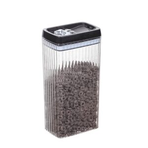 Recipient din Plastic, , pentru Alimente/Obiecte, Inchidere Ermetica, Textura Ondulata, 15 x 10 x 30 cm, 3.3 l, Transparent