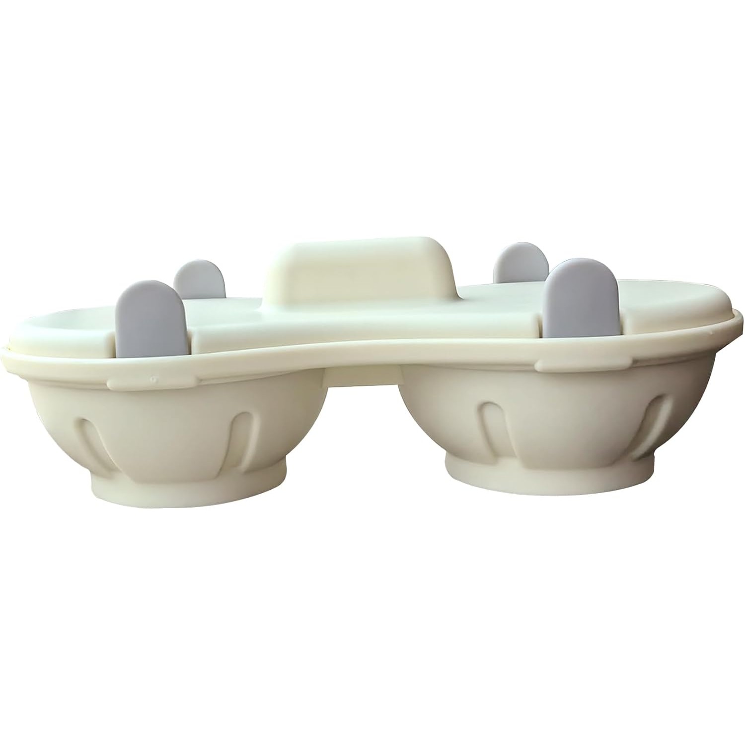 Recipient Dublu pentru Oua, , din Plastic , pentru Gatit la Microunde, 22 x 11.8 x 8 cm, Gri - imagine 3