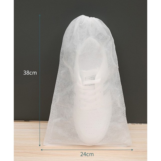 Set 50 de Saci de Depozitare Incaltaminte, , de Protectie, pentru Voiaj, Netesut, Rezistenti la Praf, Protectie Solara, Anti-Ingalbenire, 38x24 cm, Marime Mica, Transparent - imagine 2