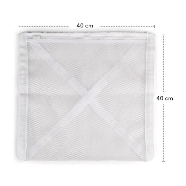 Sac pentru Spalare Incaltaminte, , Dimensiuni Mari, pentru Masina de Spalat, 40x40x1 cm, Alb - imagine 2