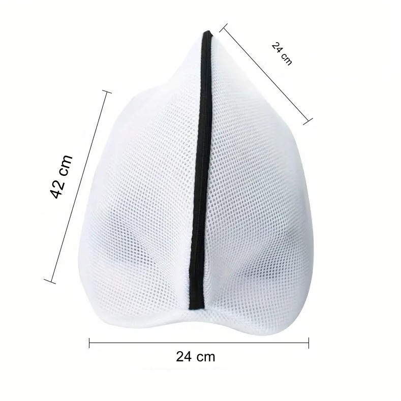 Sac pentru spalare si uscare incaltaminte , compatibil cu masina de spalat, material rezistent, 42 x 24 x 24 cm, alb - imagine 2