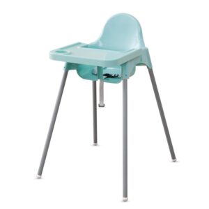 Scaun de Masa, , pentru Bebelusi si Copii 6-36 Luni, din Plastic/Metal, Centura in 2 Puncte, Tava Detasabila, 63 x 57 x 85 cm, Albastru