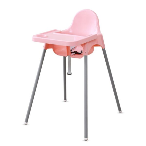 Scaun de Masa, , pentru Bebelusi si Copii 6-36 Luni, din Plastic/Metal, Centura in 2 Puncte, Tava Detasabila, 63 x 57 x 85 cm, Roz