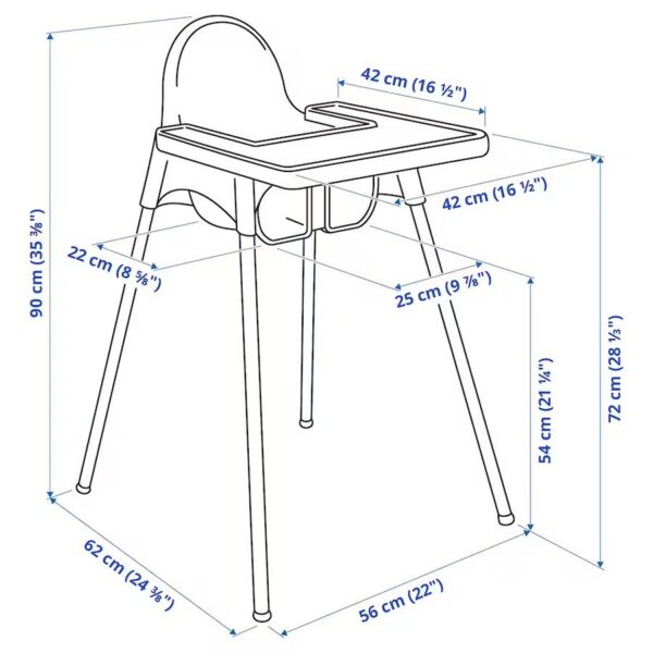 Scaun de masa telescopic pentru bebelusi si copii, , cu Suport picioare si Centura de siguranta, reglabil pe inaltime, Varsta 6-32 luni, Gri - imagine 3