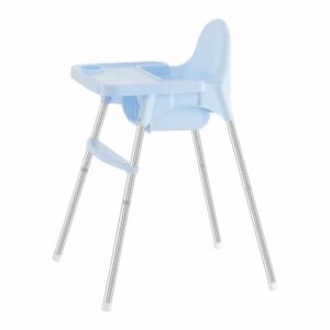 Scaun de masa telescopic pentru bebelusi si copii, , cu Suport picioare si Centura de siguranta, reglabil pe inaltime, Varsta 6-32 luni, Albastru