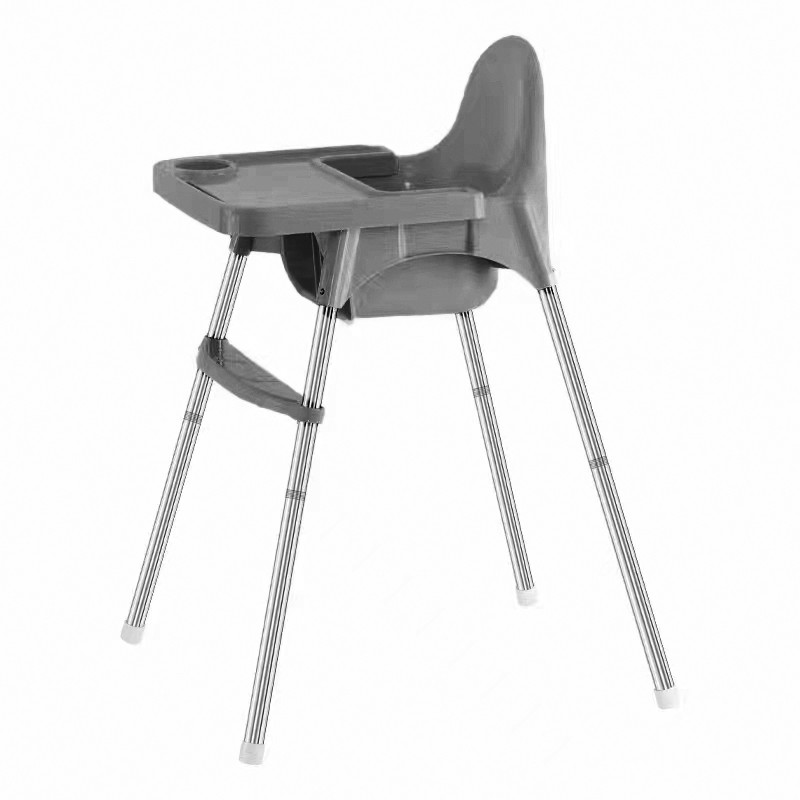 Scaun de masa telescopic pentru bebelusi si copii, , cu Suport picioare si Centura de siguranta, reglabil pe inaltime, Varsta 6-32 luni, Gri