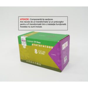 Sectiune Instalatie de Craciun , Tip Plasa, 160 LED-uri, 3 m x 1 m, 8 jocuri de lumini, Interconectabila, Fir transparent, Alb cald
