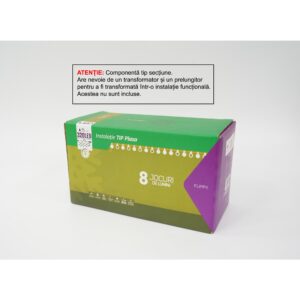 Sectiune Instalatie de Craciun , Tip Plasa, 320 LED-uri, 3 m x 3 m, 8 jocuri de lumini, Interconectabila, Fir transparent, Alb cald