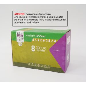 Sectiune Instalatie de Craciun , Tip Plasa, 80 LED-uri, 2 m x 1 m, 8 jocuri de lumini, Interconectabila, Fir transparent, Alb cald