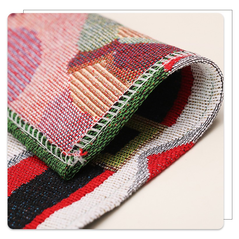 Servet de Masa, , Model Mos Craciun, Scris HoHoHo, Tematica Craciun, Prosop pentru Masa, Bumbac si Fibre Sintetice, 43x33 cm, Verde - imagine 4