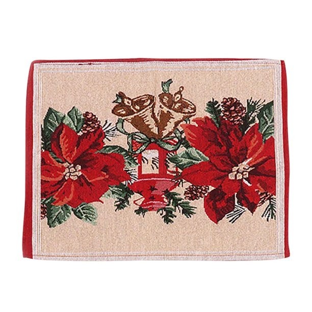 Servet pentru Masa, , Model Craciunite, Tematica Craciun, 43 x 34 cm, Rosu