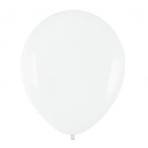 Set 10 Baloane din Latex, , Model Party, 13 cm, 1 g, Alb