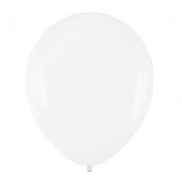 Set 10 Baloane din Latex, , Model Party, 13 cm, 1 g, Alb