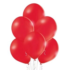 Set 10 Baloane din Latex, , Model Party, 13 cm, 1 g, Rosu