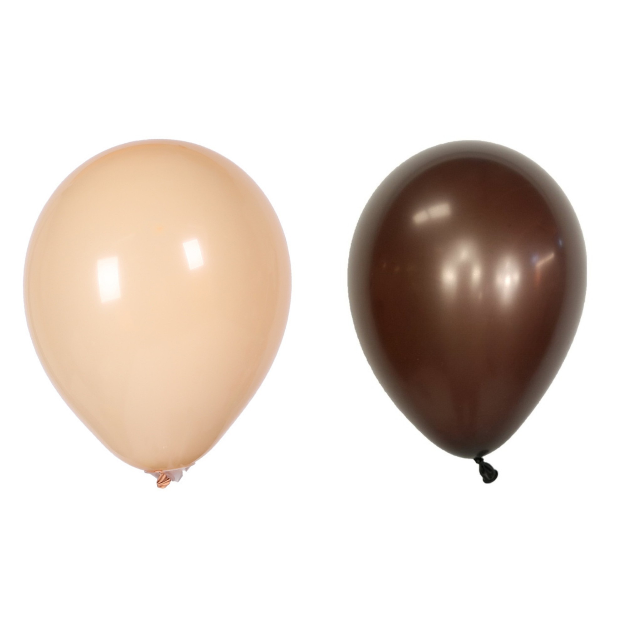 Set 10 Baloane din Latex, , Model Party, 30 cm, 5x Maro, 5x Bej, 2.8 g - imagine 4