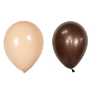 Set 10 Baloane din Latex, , Model Party, 30 cm, 5x Maro, 5x Bej, 2.8 g