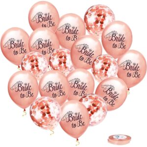 Set 10 Baloane din Latex, , Model Party Bride To Be, 30 cm, 2.8 g, Transparent, cu Confetti, Roz
