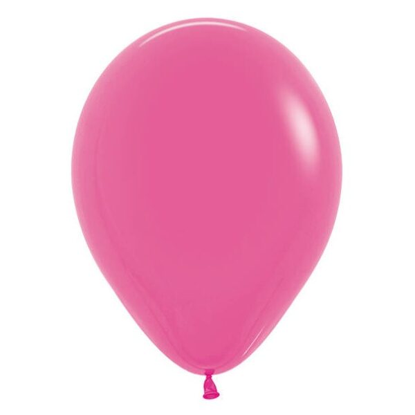 Set 10 Baloane din Latex, , Model Party cu Buline si Simple, 30 cm, Fucsia, 2.8 g - imagine 3