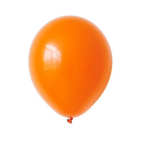 Set 10 Baloane din Latex, , Model Party cu Buline si Simple, 30 cm, Portocaliu, 2.8 g - imagine 2