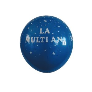 Set 10 Baloane din Latex, , Model Party, Print Aniversare La Multi Ani, 23 cm, Albastre