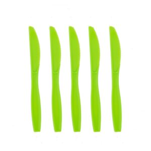 Set 10 Cutite de Unica Folosinta, , Colectia Dino Park, 17 x 1.6 cm, din Plastic PE, Verde