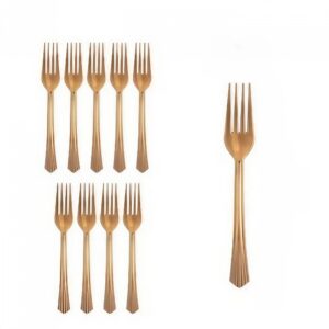 Set 10 Furculite de Unica Folosinta, , Plastic, 15.5 x 2.5 cm, Bronz