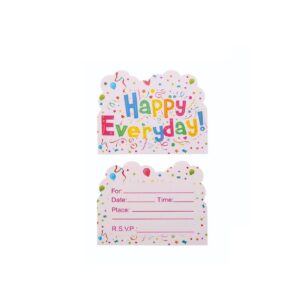 Set 10 Invitatii pentru Petrecere, , Model Happy Everyday, 17 x 12 cm, Multicolor