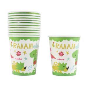 Set 10 Pahare Petrecere, , Colectia Dino Park, 8.5 x 7 x 5 cm, din Carton, Multicolor