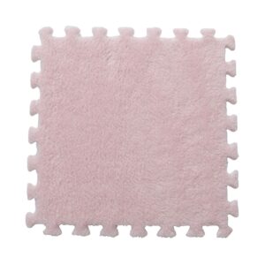 Set 10 Piese Covor tip Puzzle, , Spuma EVA, Pufos, 30 x 30 x 1 cm, Roz Pudrat