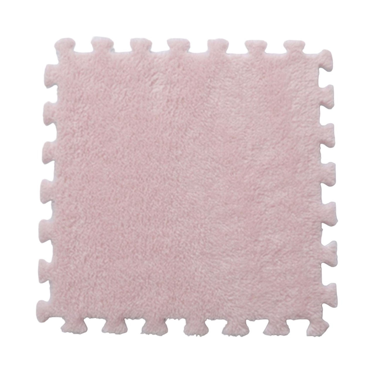 Set 10 Piese Covor tip Puzzle, , Spuma EVA, Pufos, 30 x 30 x 1 cm, Roz Pudrat