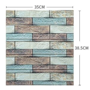 Set 10 Placi Tapet 3D ,  35 x 38 cm, 3 mm, 1.33 mp, Multicolor