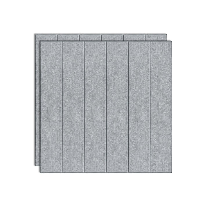 Set 10 Placi Tapet 3D, , 70 x 70 cm, Grosime 3 mm, din Rasina, Tip Placi de Lemn, Suprafata Acoperita 4.9 mp, Gri - imagine 4