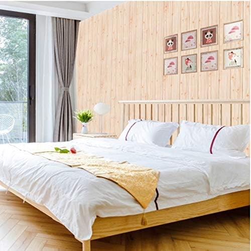 Set 10 Placi Tapet 3D, , 70 x 70 cm, Grosime 3 mm, din Rasina, Tip Placi de Lemn, Suprafata Acoperita 4.9 mp, Crem Deschis - imagine 3