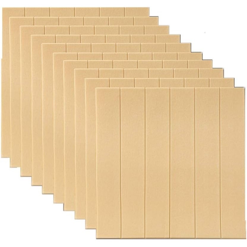 Set 10 Placi Tapet 3D, , 70 x 70 cm, Grosime 3 mm, din Rasina, Tip Placi de Lemn, Suprafata Acoperita 4.9 mp, Crem Deschis - imagine 4