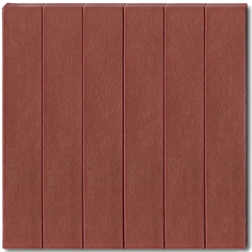 Set 10 Placi Tapet 3D, , 70 x 70 cm, Grosime 3 mm, din Rasina, Tip Placi de Lemn, Suprafata Acoperita 4.9 mp, Caramiziu - imagine 3