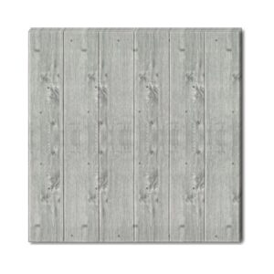 Set 10 Placi Tapet 3D, , 70 x 70 cm, Grosime 3 mm, din Rasina, Tip Placi de Lemn, Suprafata Acoperita 4.9 mp, Gri Inchis