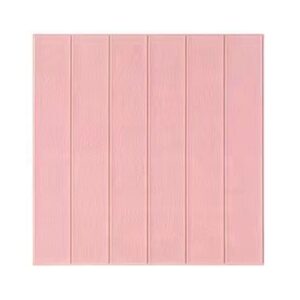 Set 10 Placi Tapet 3D, , 70 x 70 cm, Grosime 3 mm, din Rasina, Tip Placi de Lemn, Suprafata Acoperita 4.9 mp, Roz Pudrat