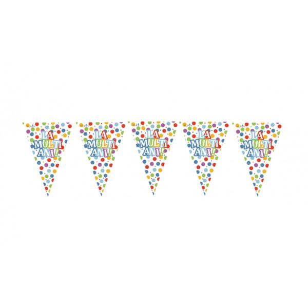 Set 10 Stegulete Tip Banner, , Colectia LA MULTI ANI , 270 cm Lungime, din Hartie Cretata, Multicolor - imagine 4