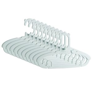 Set 10 Umerase pentru Copii, , Potrivite pentru Uscarea si Depozitarea Hainelor de Bebelusi, 28x16.7 cm, Verde