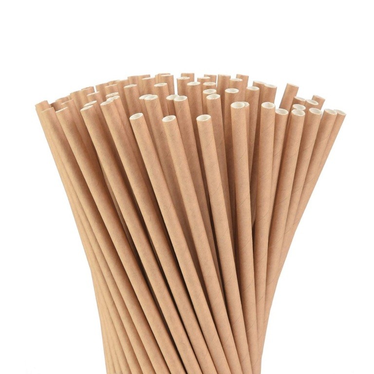 Set 100 Paie, , din Hartie, 20 cm, Model Uni, Kraft - imagine 2